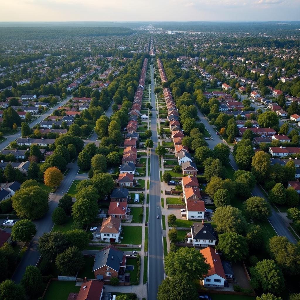 Aerial View of Research Forest Drive