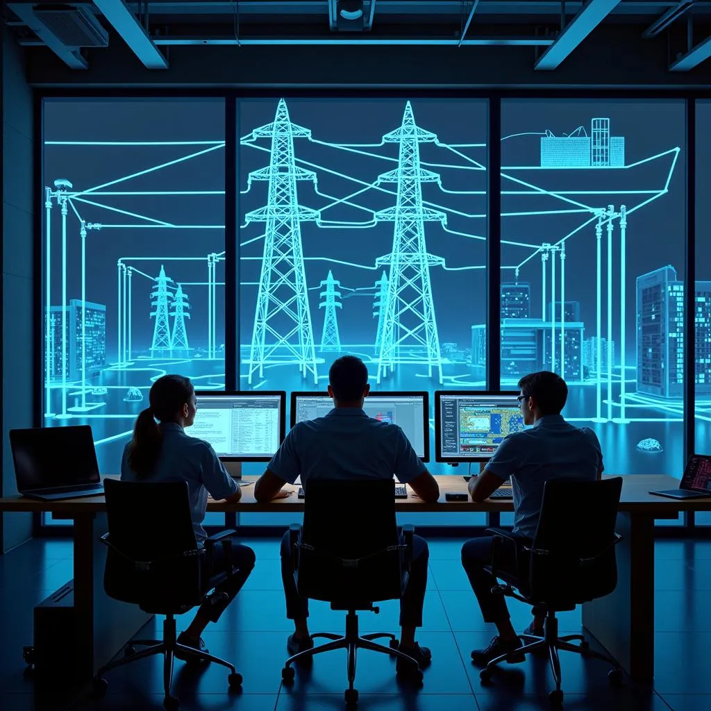 Researchers Working on Power System Simulation in a Lab