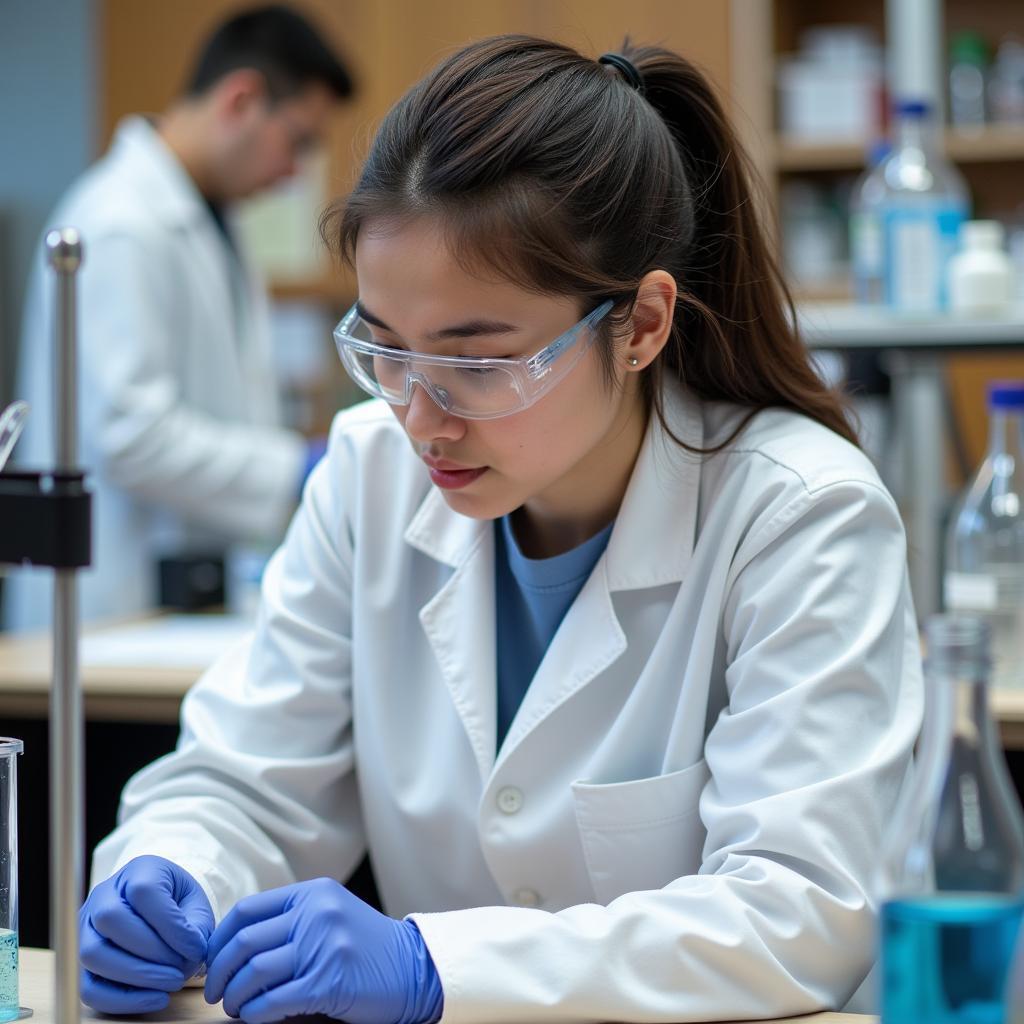 Student in a Research Lab