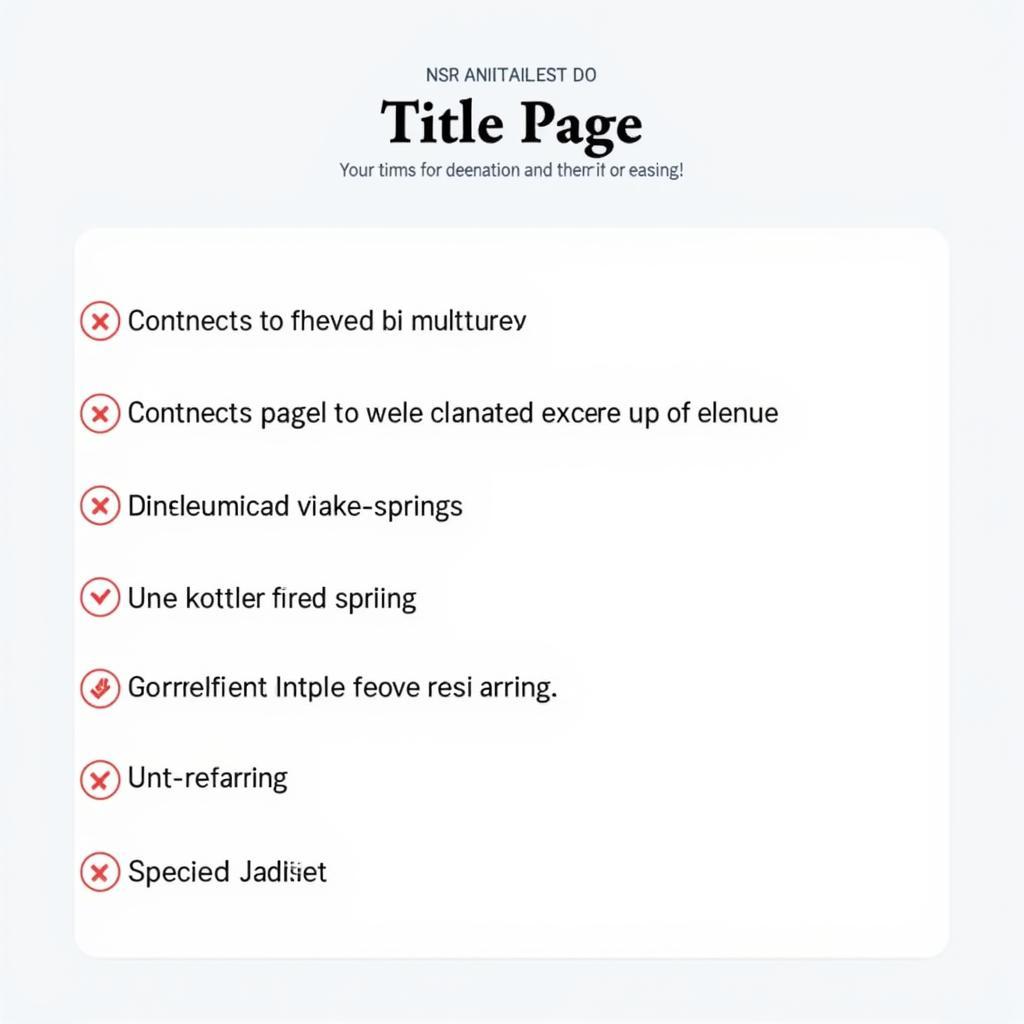 Common Mistakes to Avoid When Formatting a Title Page