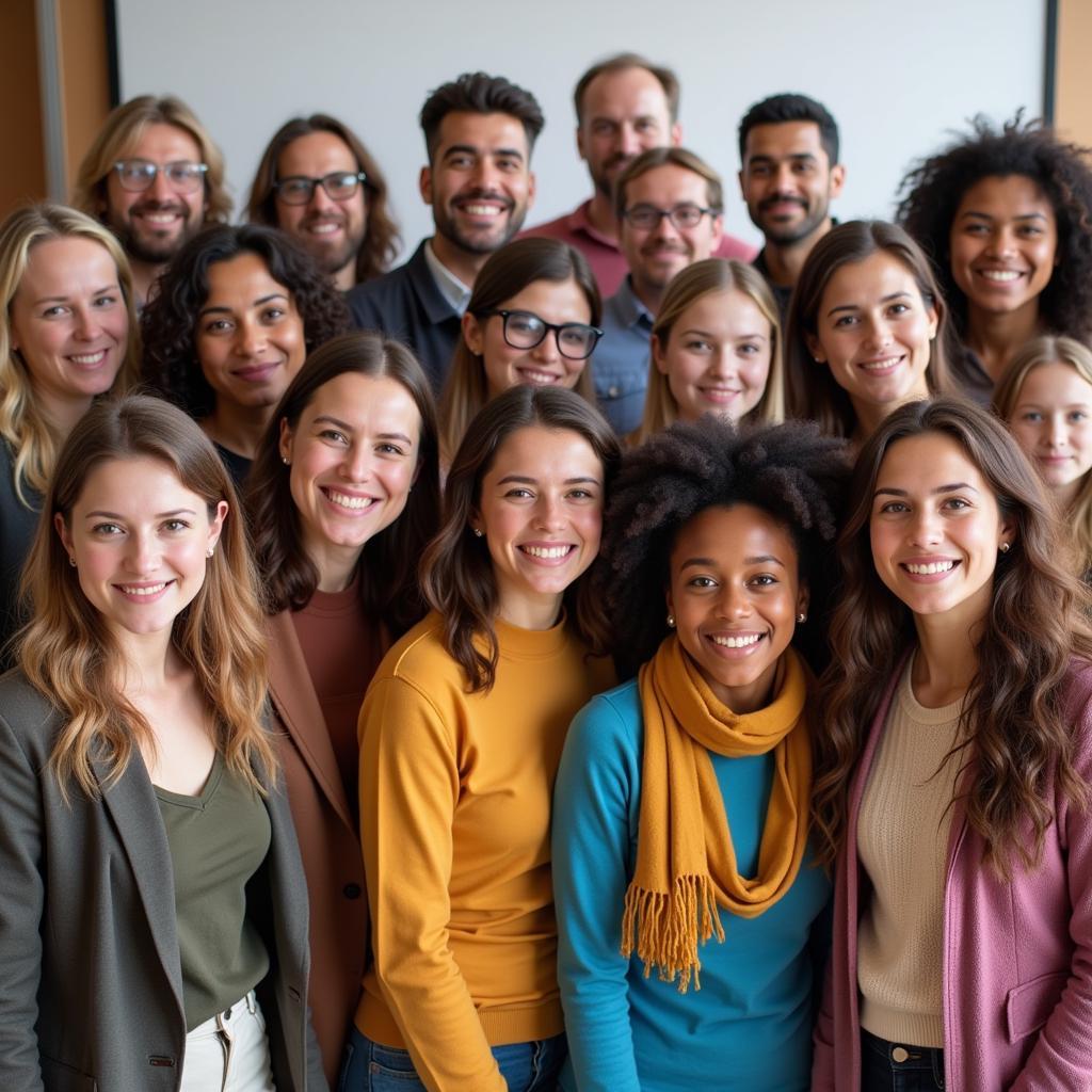 Diverse group of research study participants