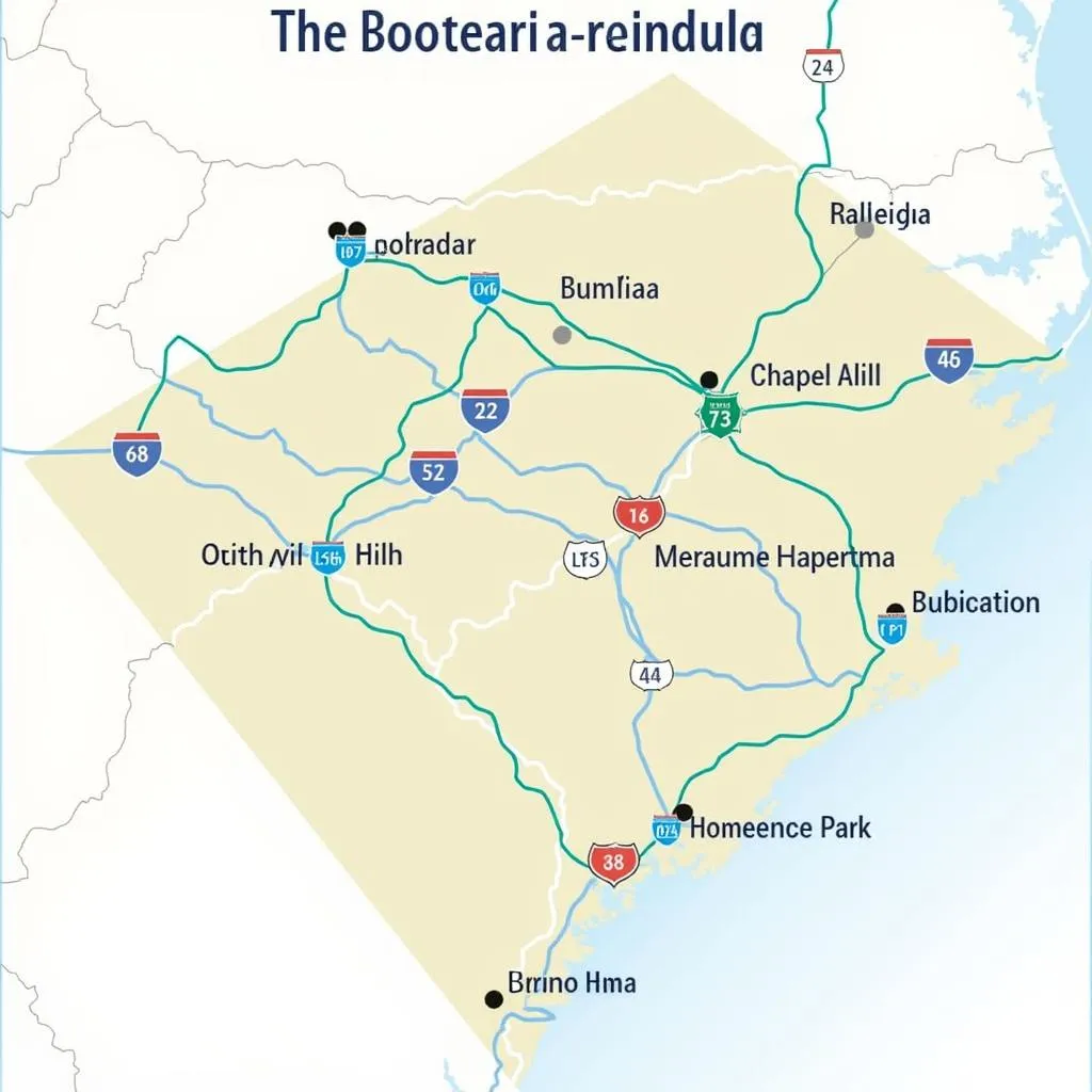 Research Triangle NC Map