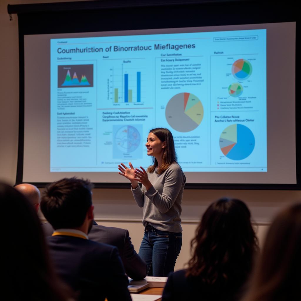 Researcher Presenting at a Genomics Conference