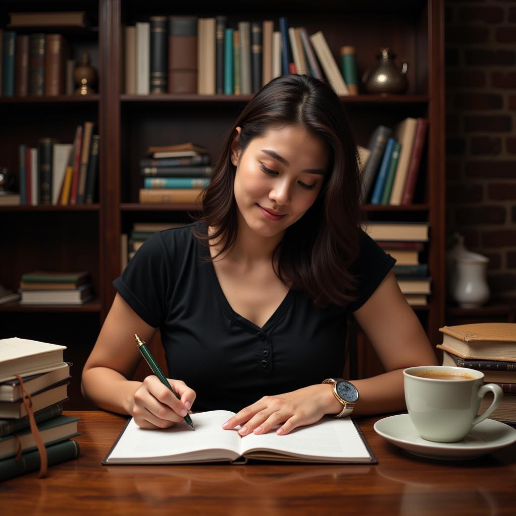 Researcher Taking Notes