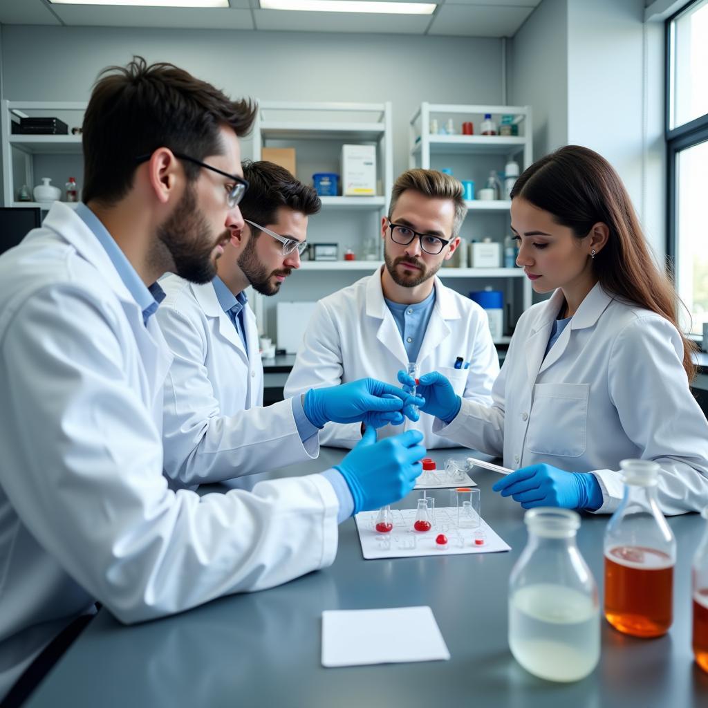 Researchers Collaborating in a Laboratory