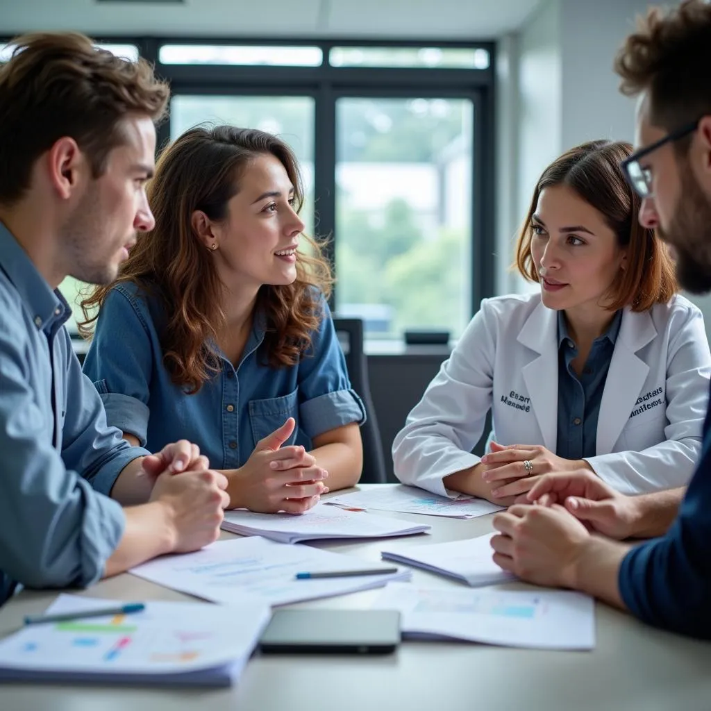 Researchers Collaborating on Virus Research