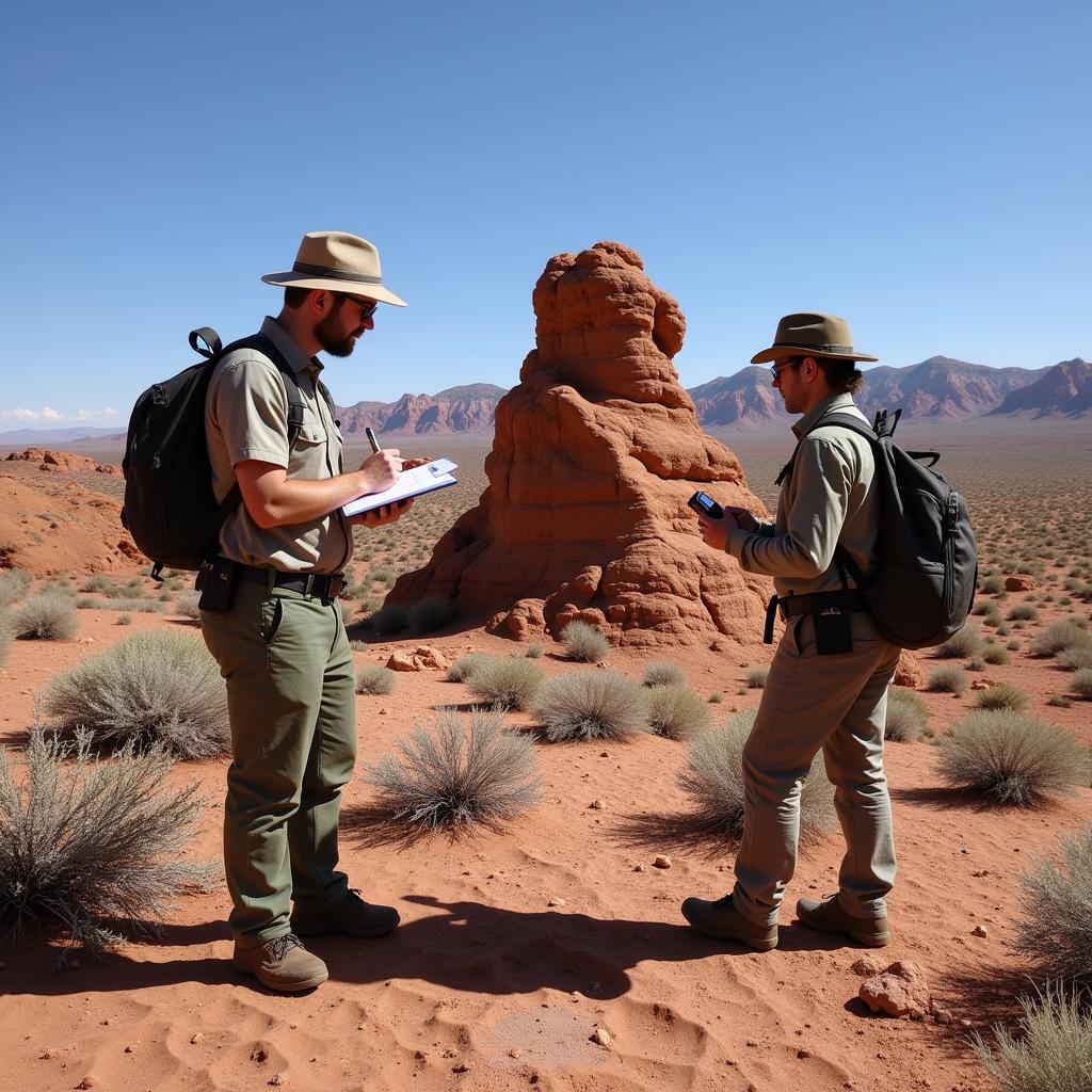 Researchers Investigating in the Field