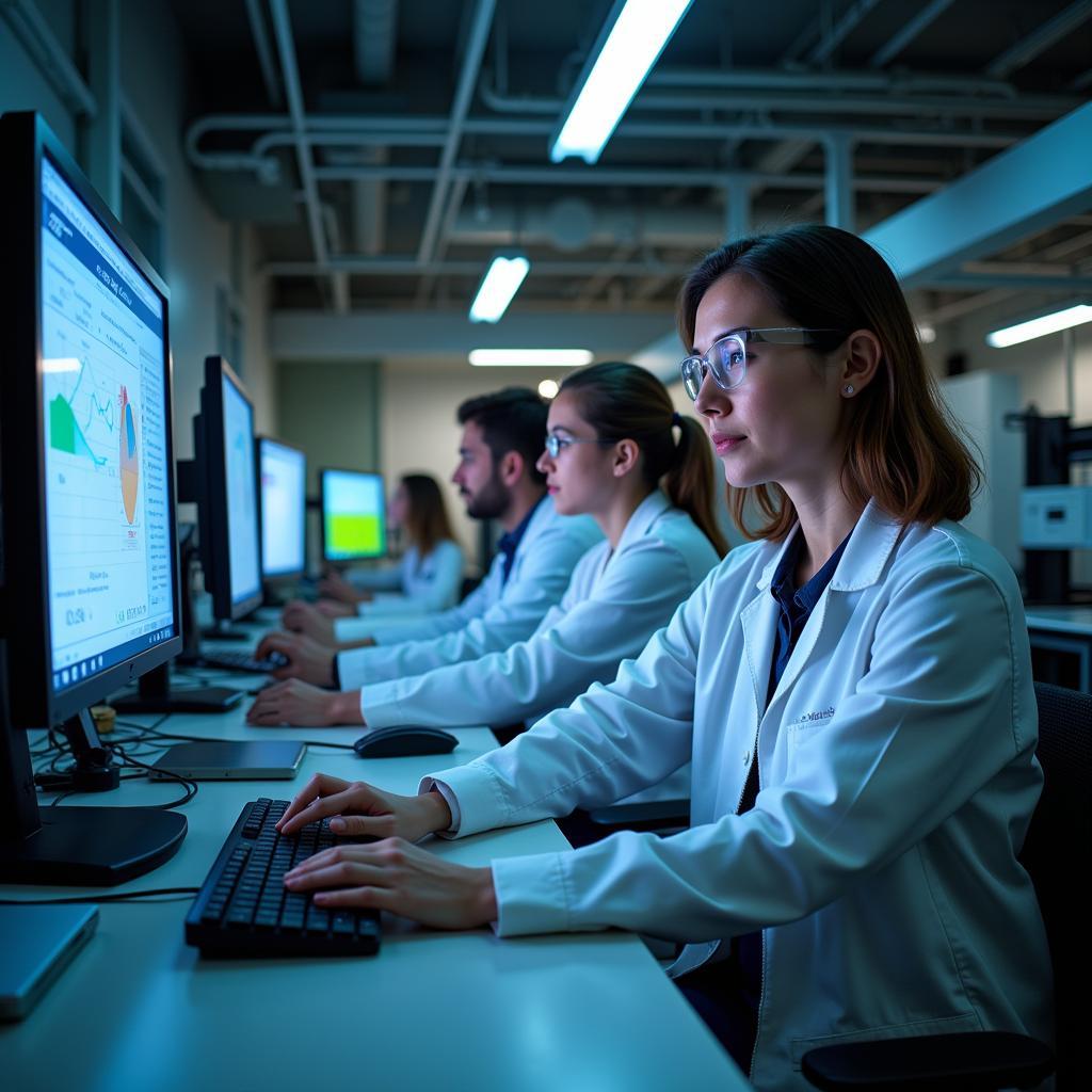 Researchers Working in Lab