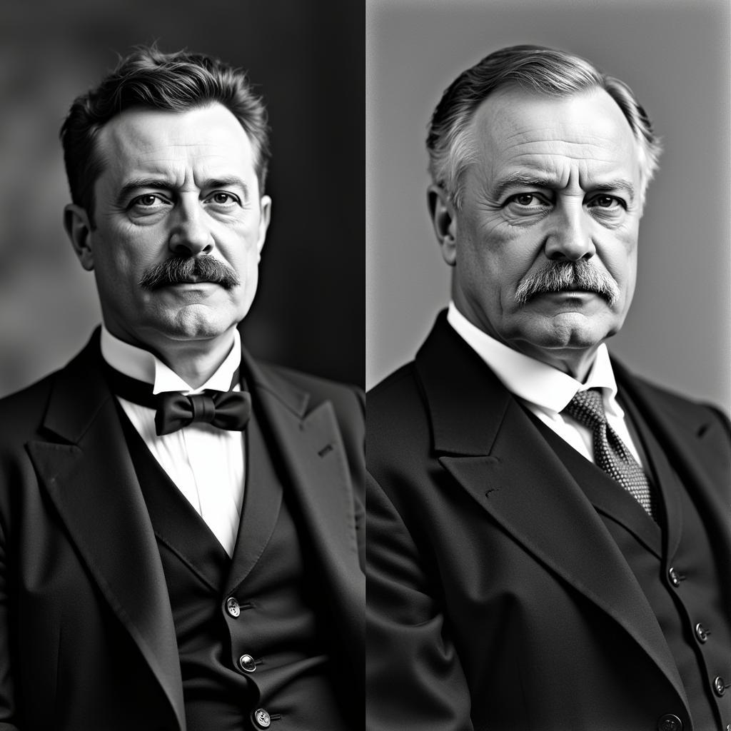 Presidential Portraits of Theodore and Franklin D. Roosevelt