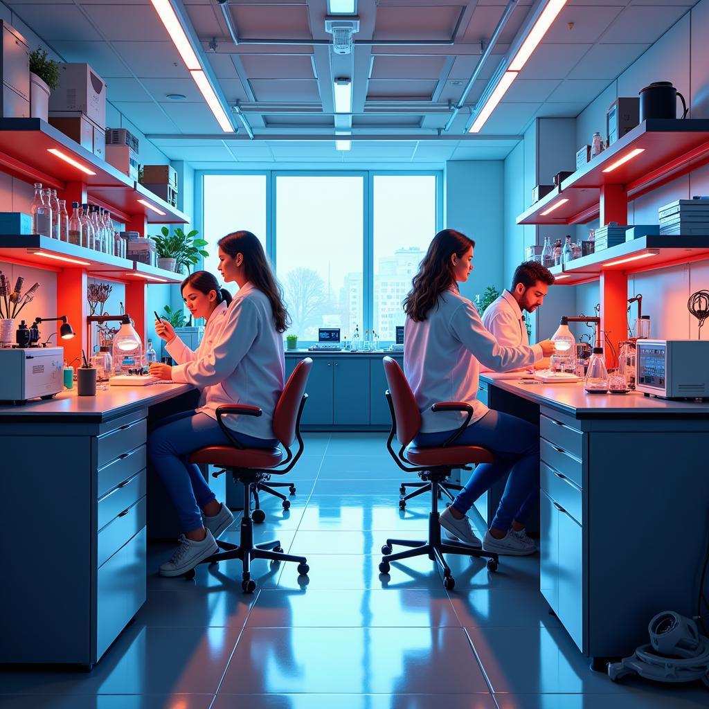 RPI Students Conducting Research in Lab