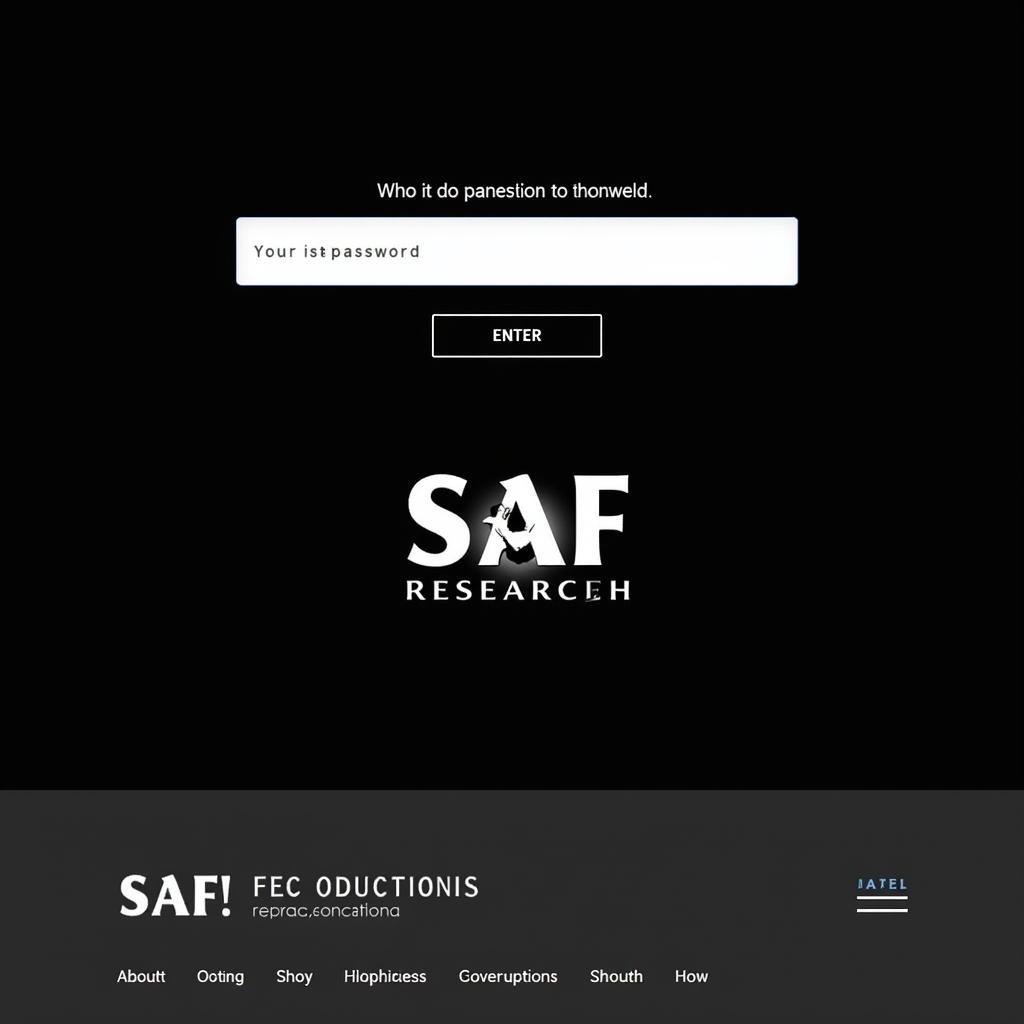 Screenshot of saf-research.is homepage