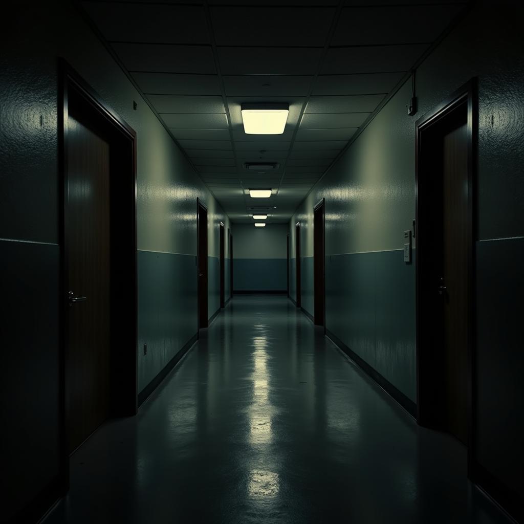 The Eerie Corridor: Where Shadows Dance