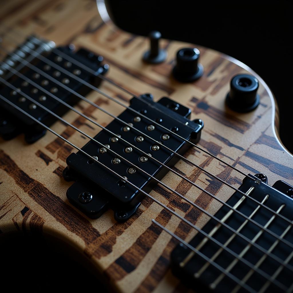 A Close-Up of a Schecter Synyster Gates Custom Guitar