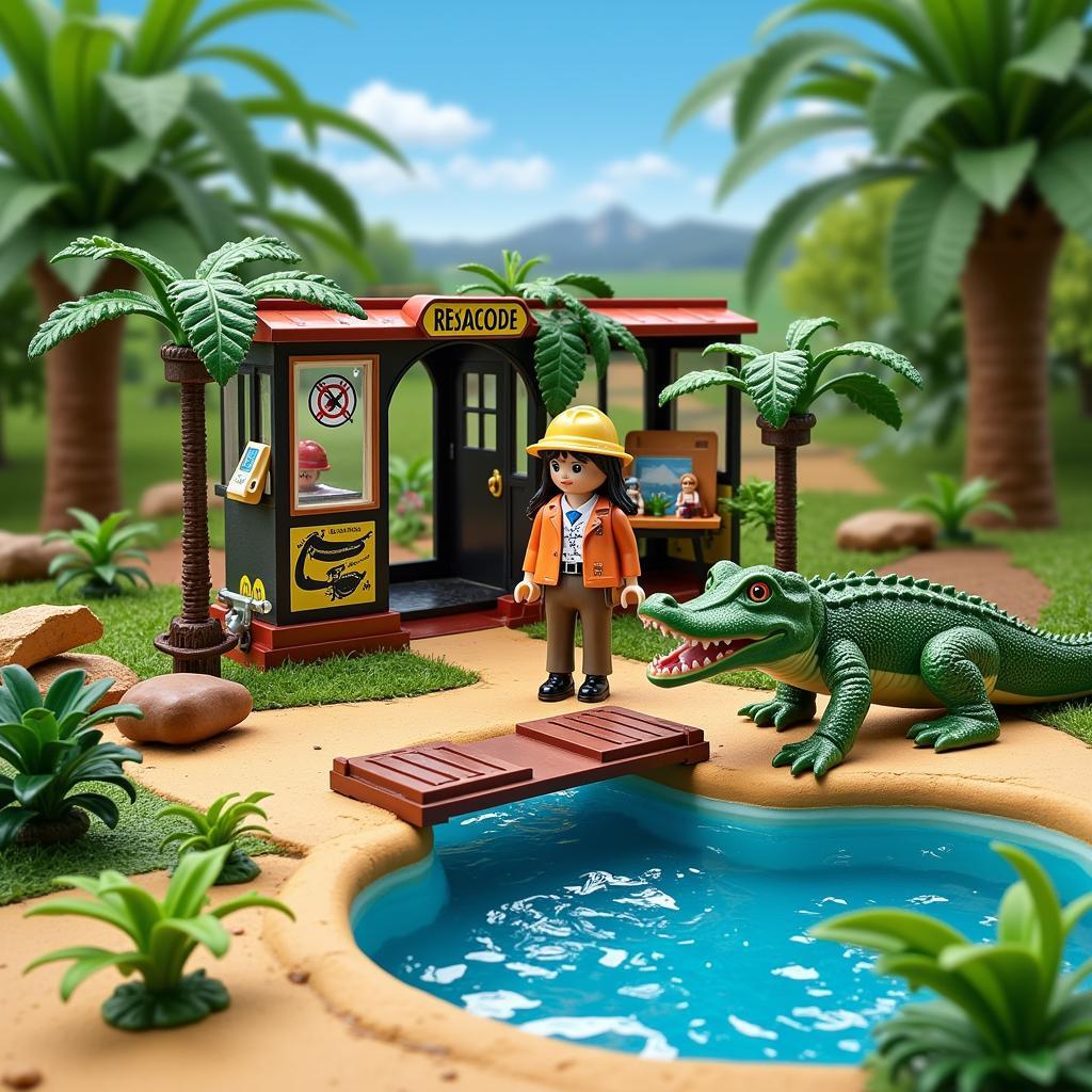 Schleich Wildlife Crocodile Jungle Research Playset Overview