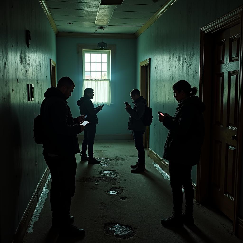 Researchers Conducting a Paranormal Investigation