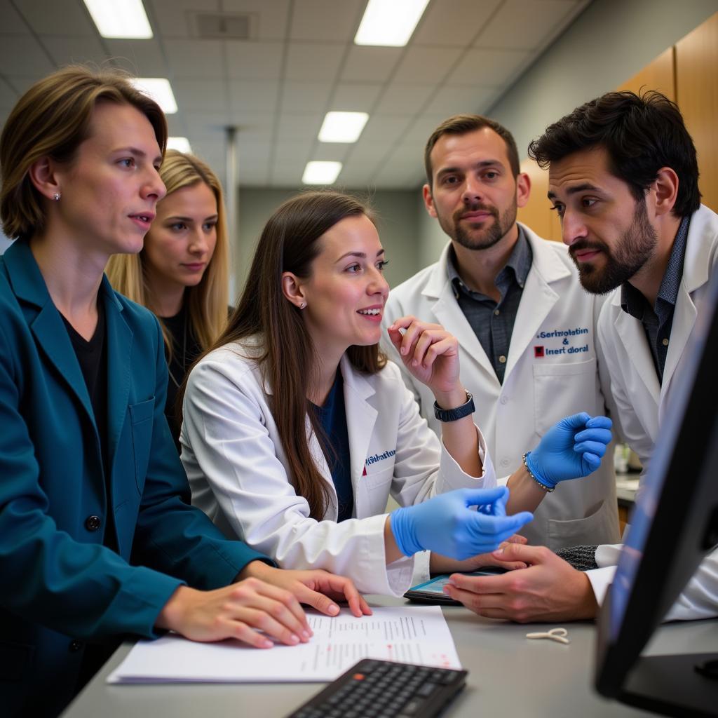 Scientists Collaborating in a Janelia Lab