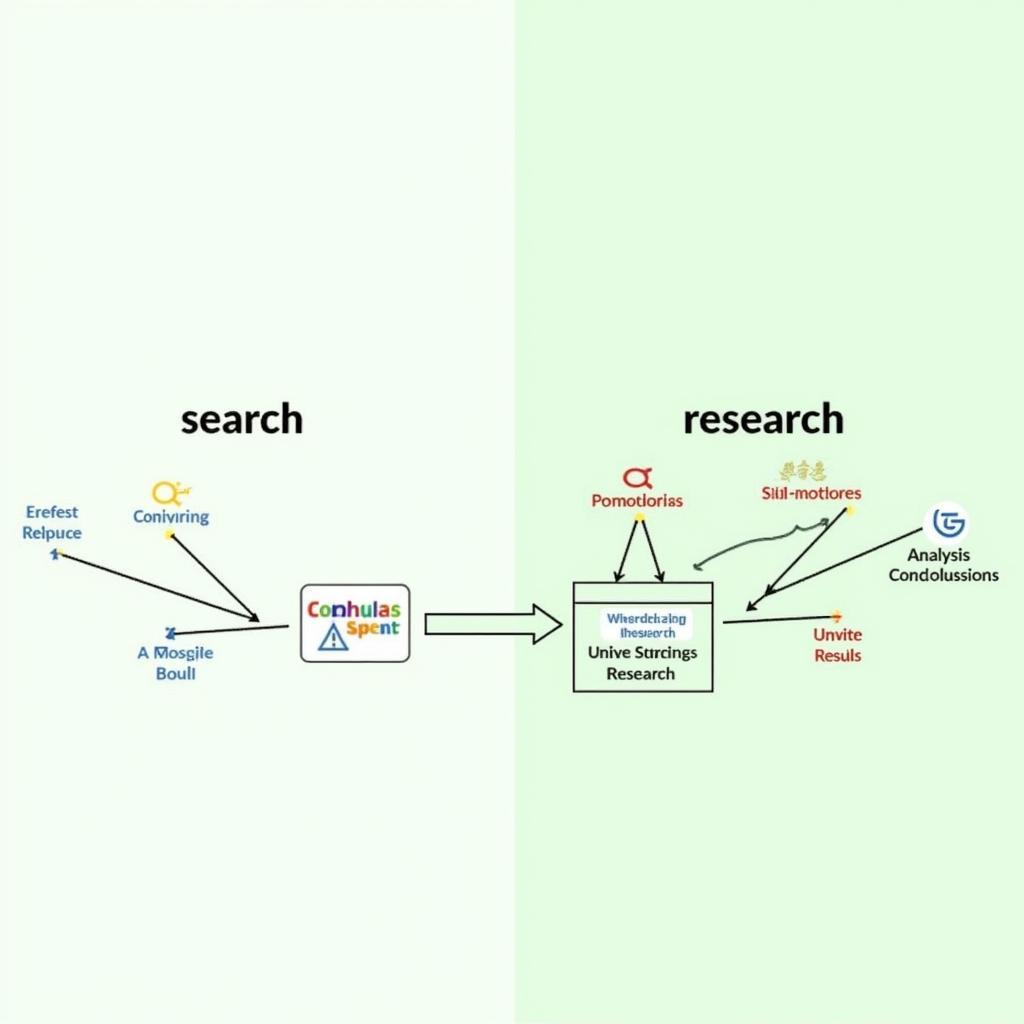 Search vs. Research Process