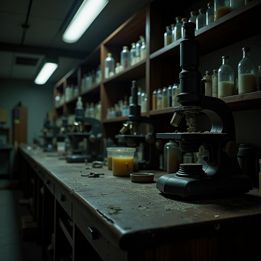 Vintage medical equipment in Searle laboratory