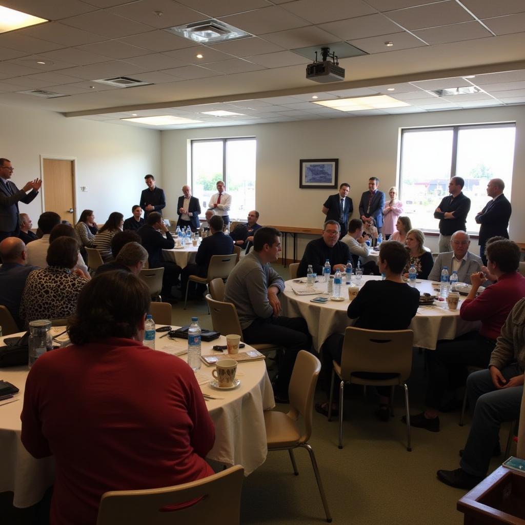 Community members engaging with researchers at a public forum hosted by the Seattle University Crime & Justice Research Center.