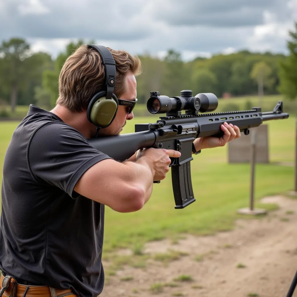 Experienced Shooter Using a Proof Research Rifle