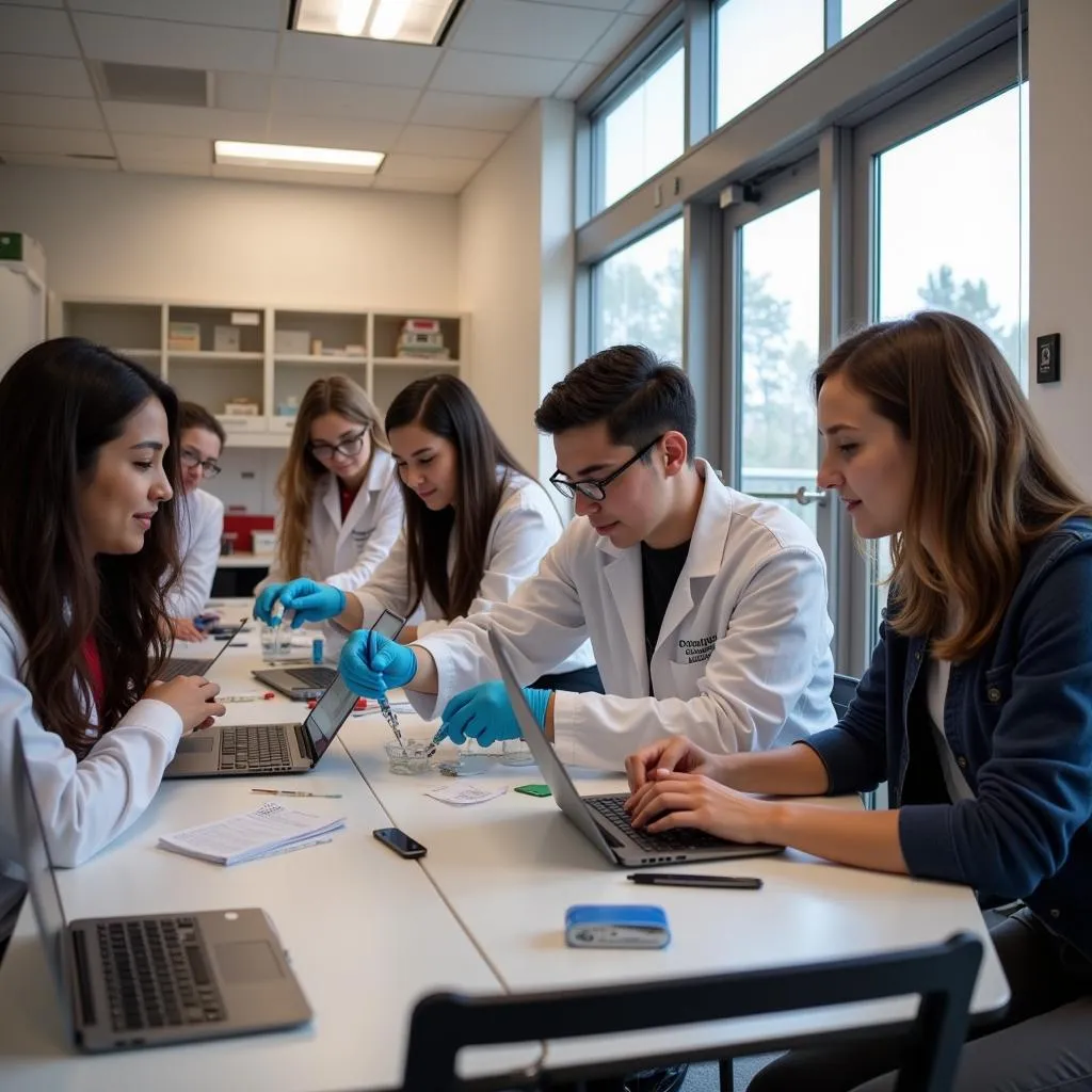 Simons Summer Research Program participants engaging in research