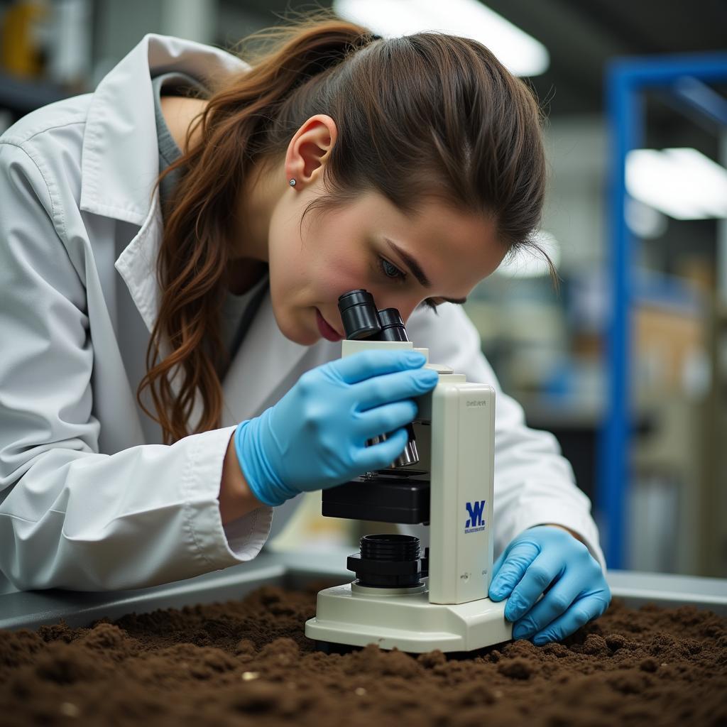 Soil Scientist Analyzing Soil Samples