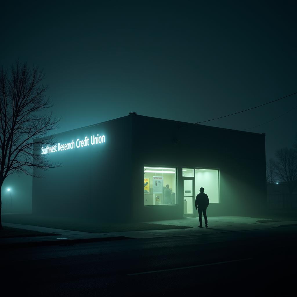 Southwest Research Credit Union Building at Night