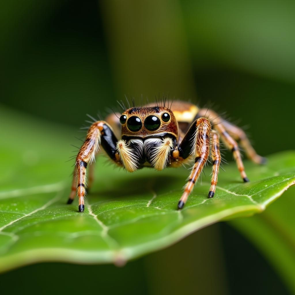 Jumping Spider on a Leaf