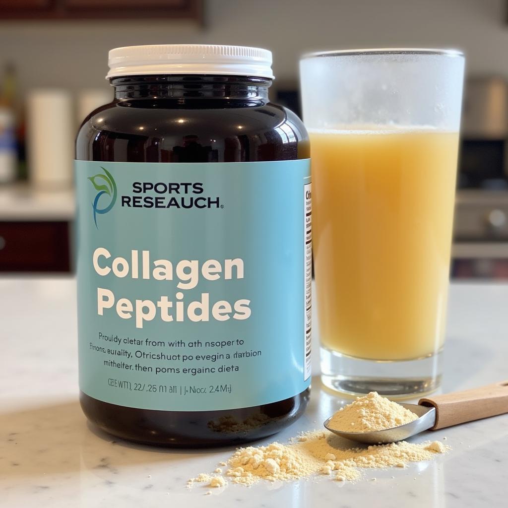 Sports Research Collagen Peptides in a scoop