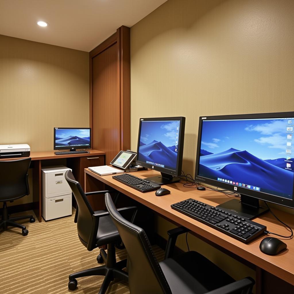 Business center at SpringHill Suites