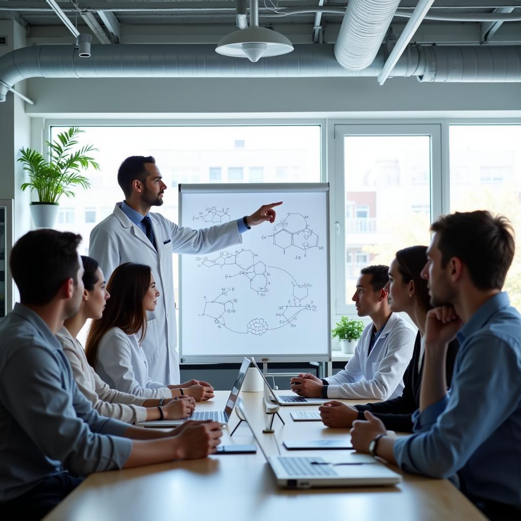 Sr. Research Scientist Leading Team Meeting