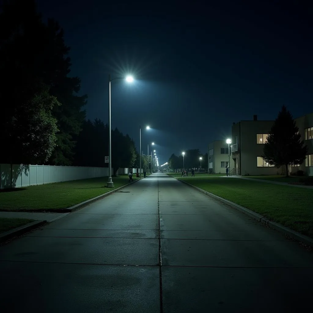 Stanford Research Park at night