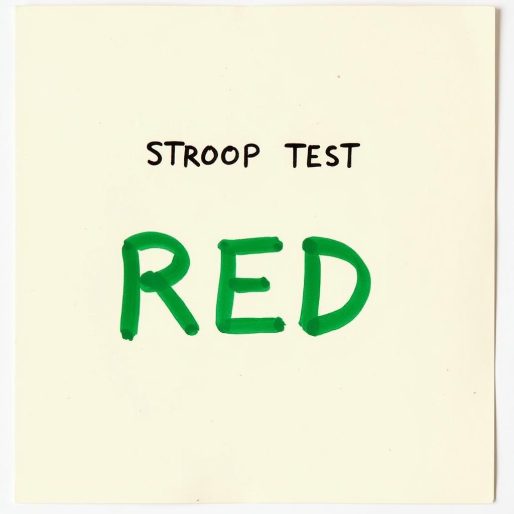 Stroop Test Example