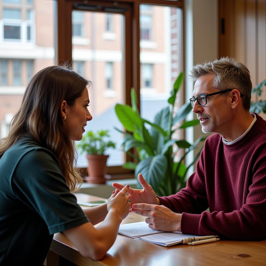 Student and Professor Research Discussion