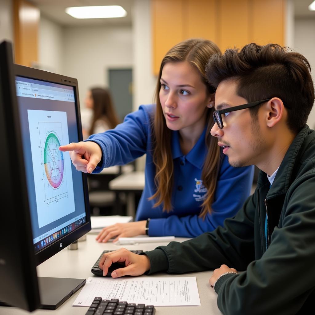 Student Discussing Research with a Mentor