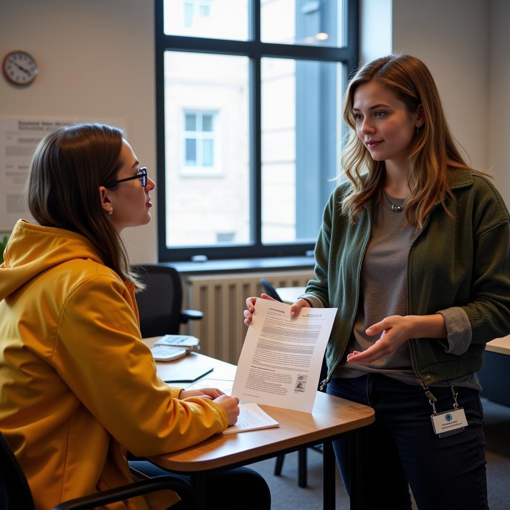 Student Discussing Research with Professor