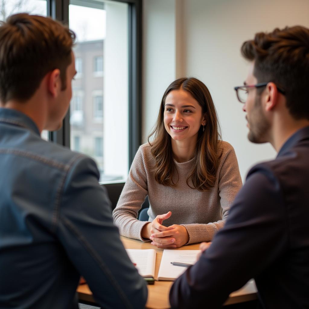 Student Discussing Research with Professor