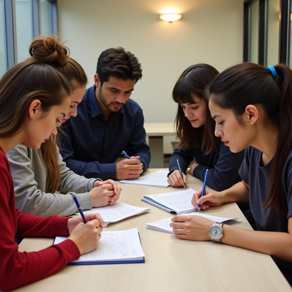 Students Filling Out Surveys