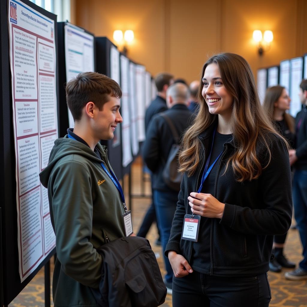 Student Presenting Chemistry Research Poster