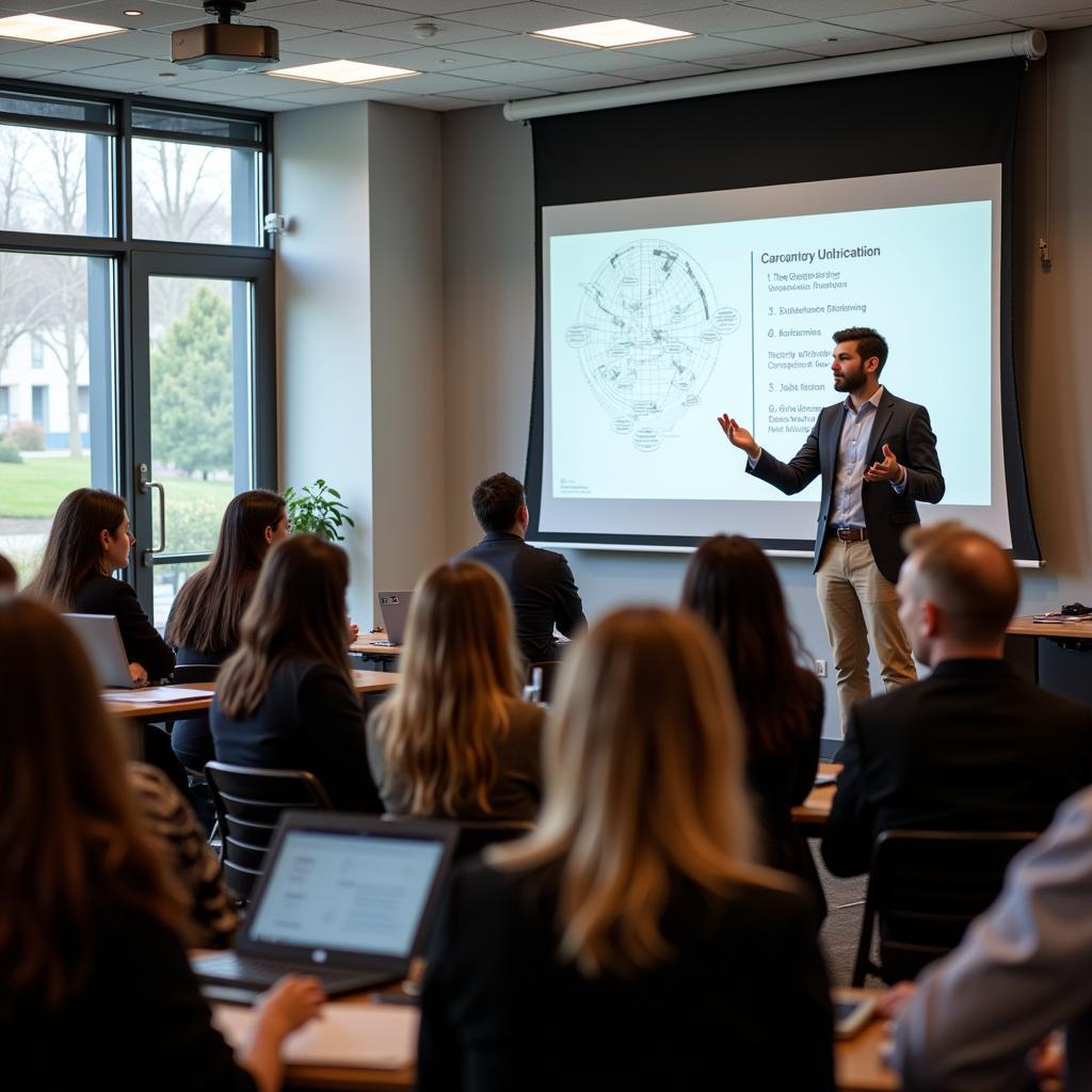 Presenting research findings at a symposium