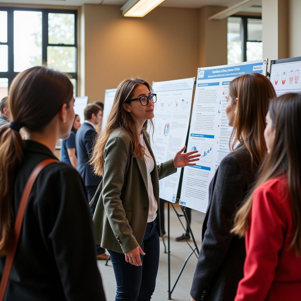 Student Presenting Research Findings