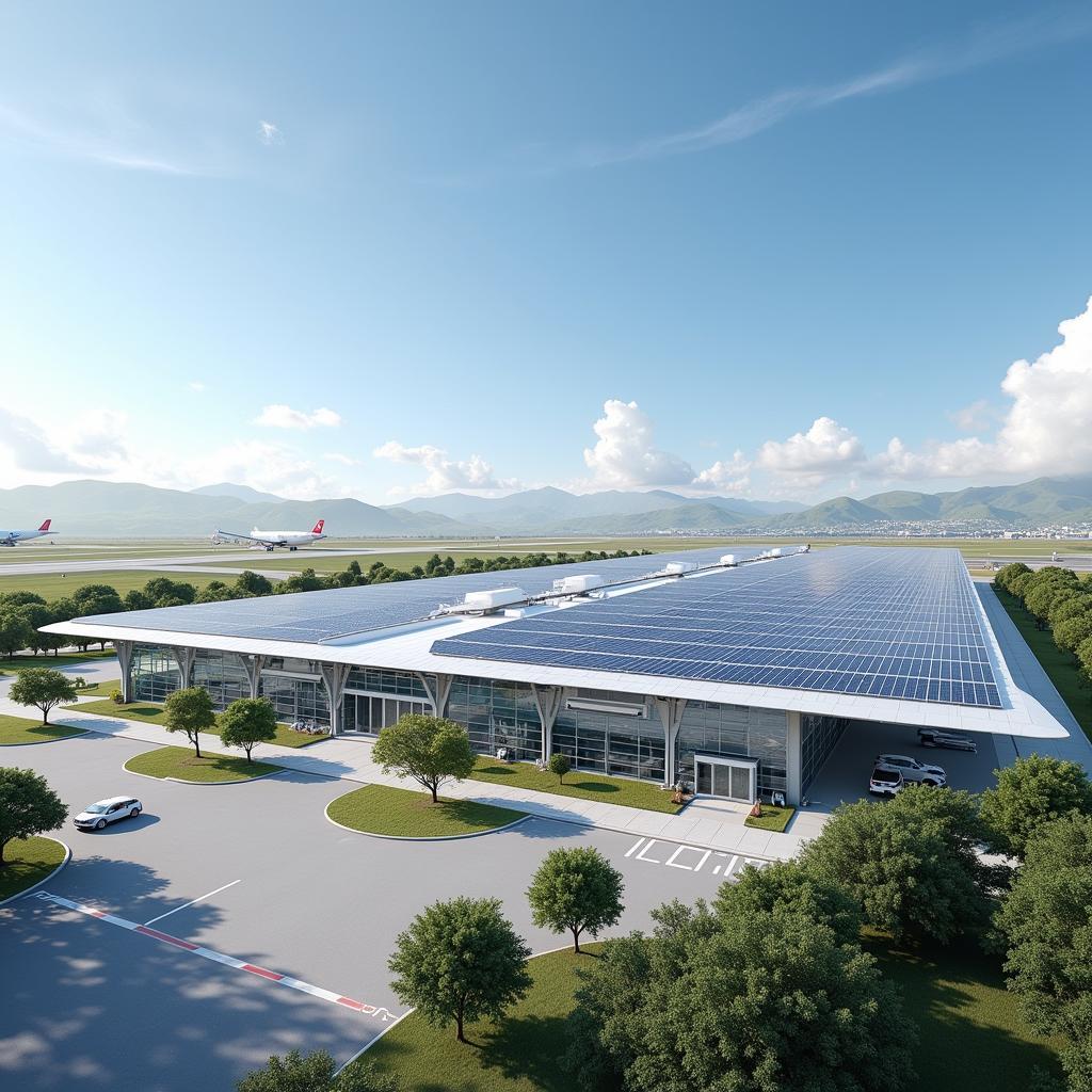 Sustainable Airport Design Featuring Solar Panels