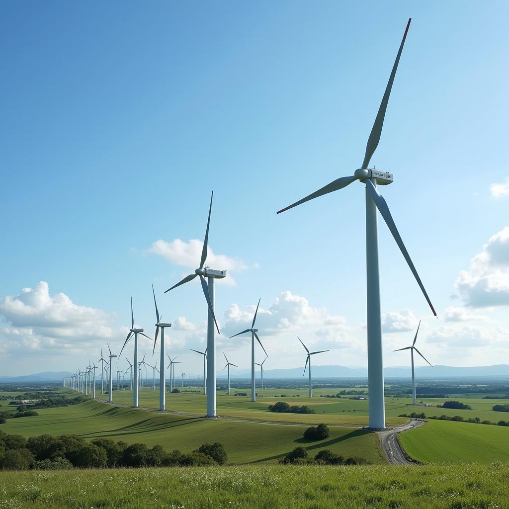 Sustainable Energy Wind Turbine Farm