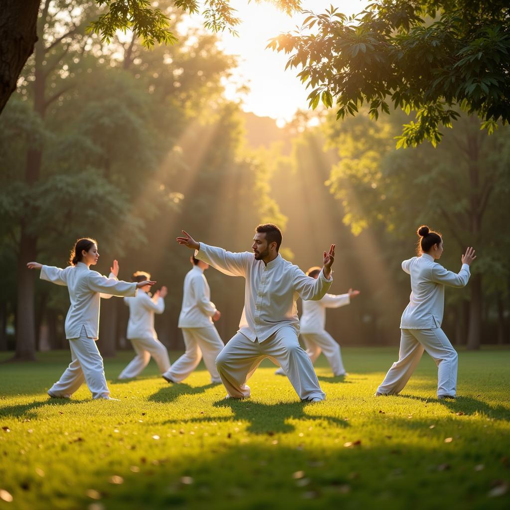 Tai Chi Practice in the Park