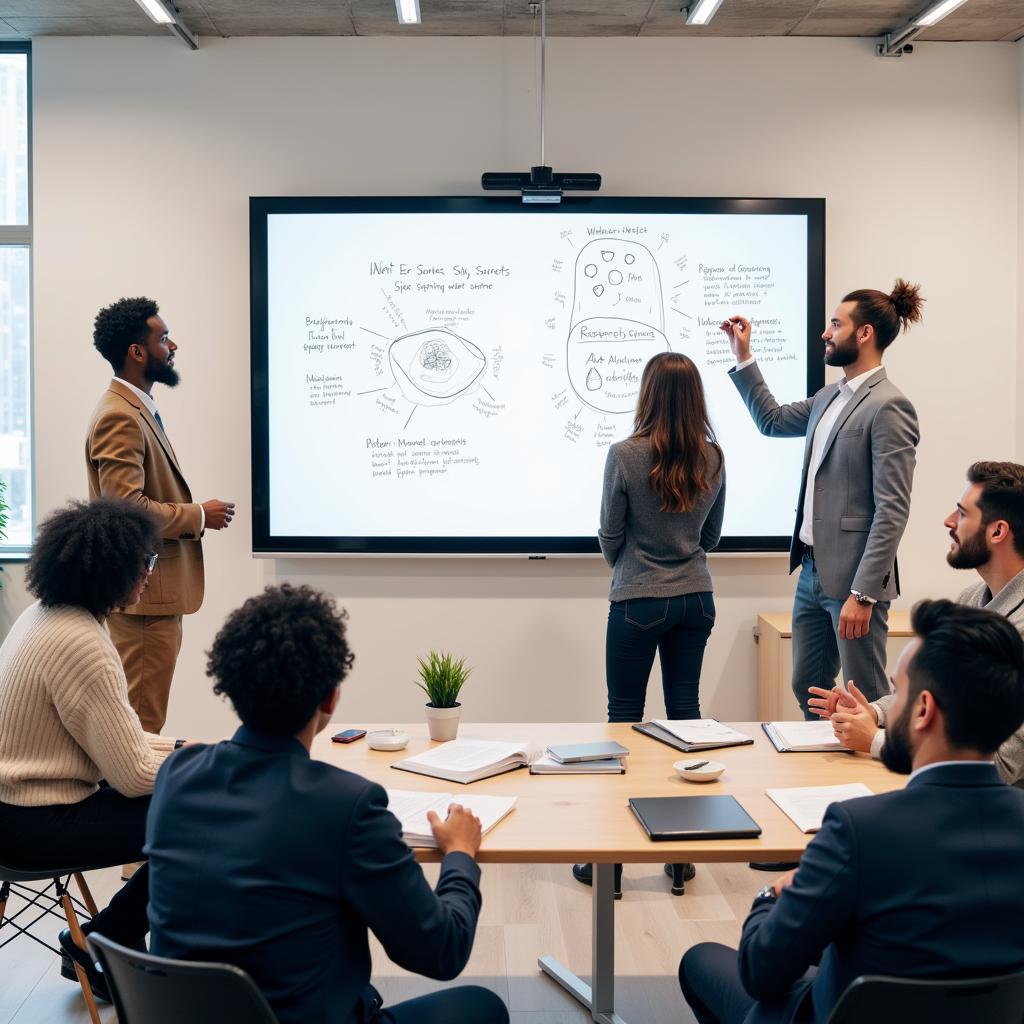 Team of Market Researchers Collaborating on a Project