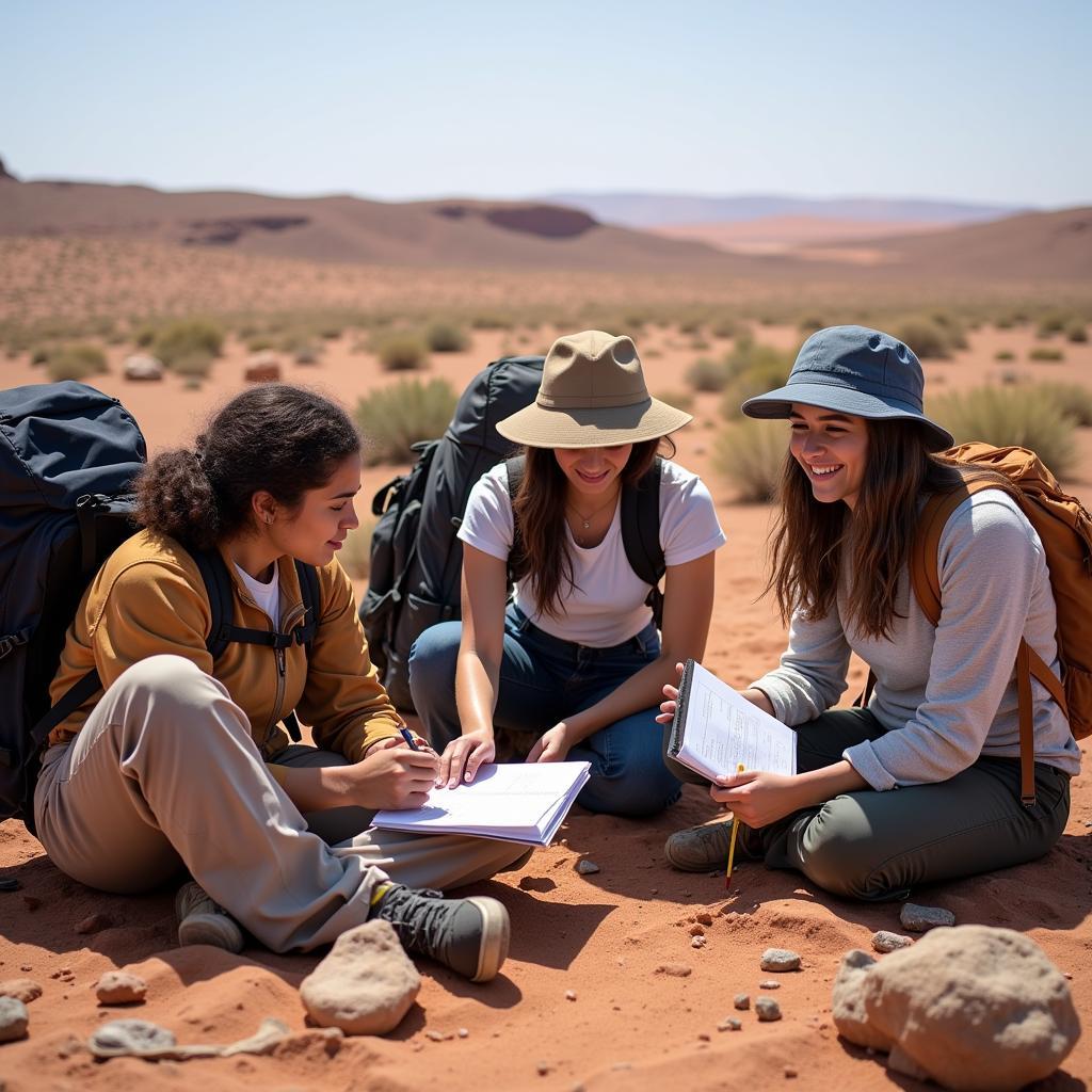 Team of Researchers in the Field