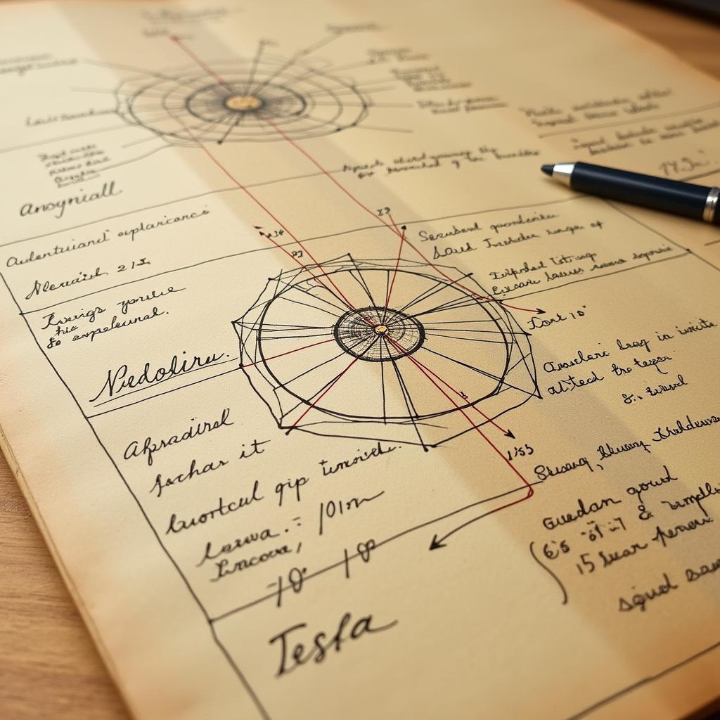 Tesla's Writings and Diagrams