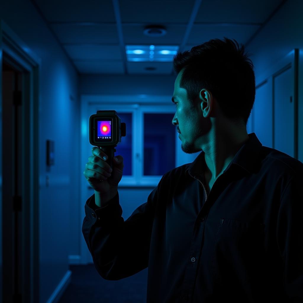 Investigator using a Thermal Camera