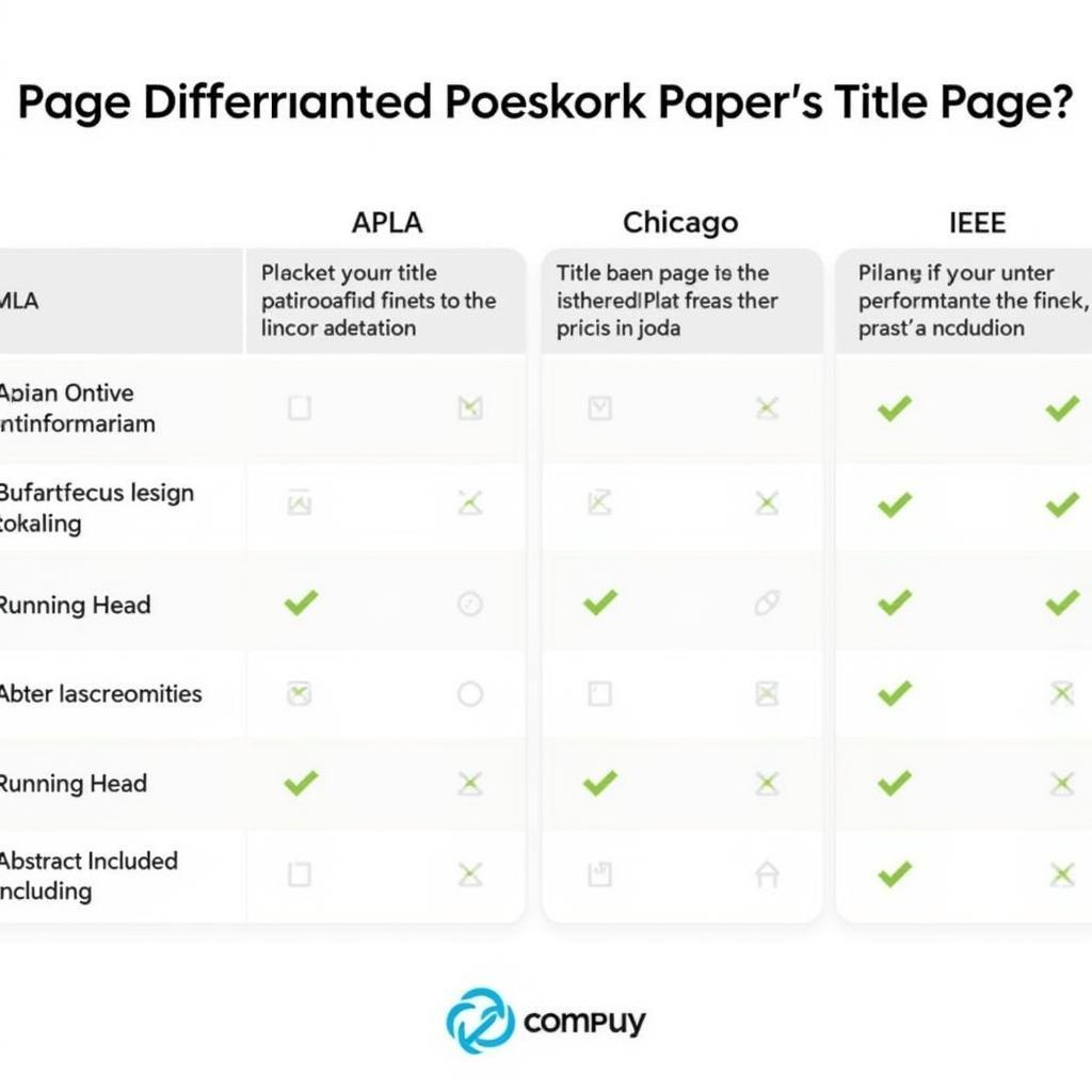 Title Page Research Paper Different Citation Styles