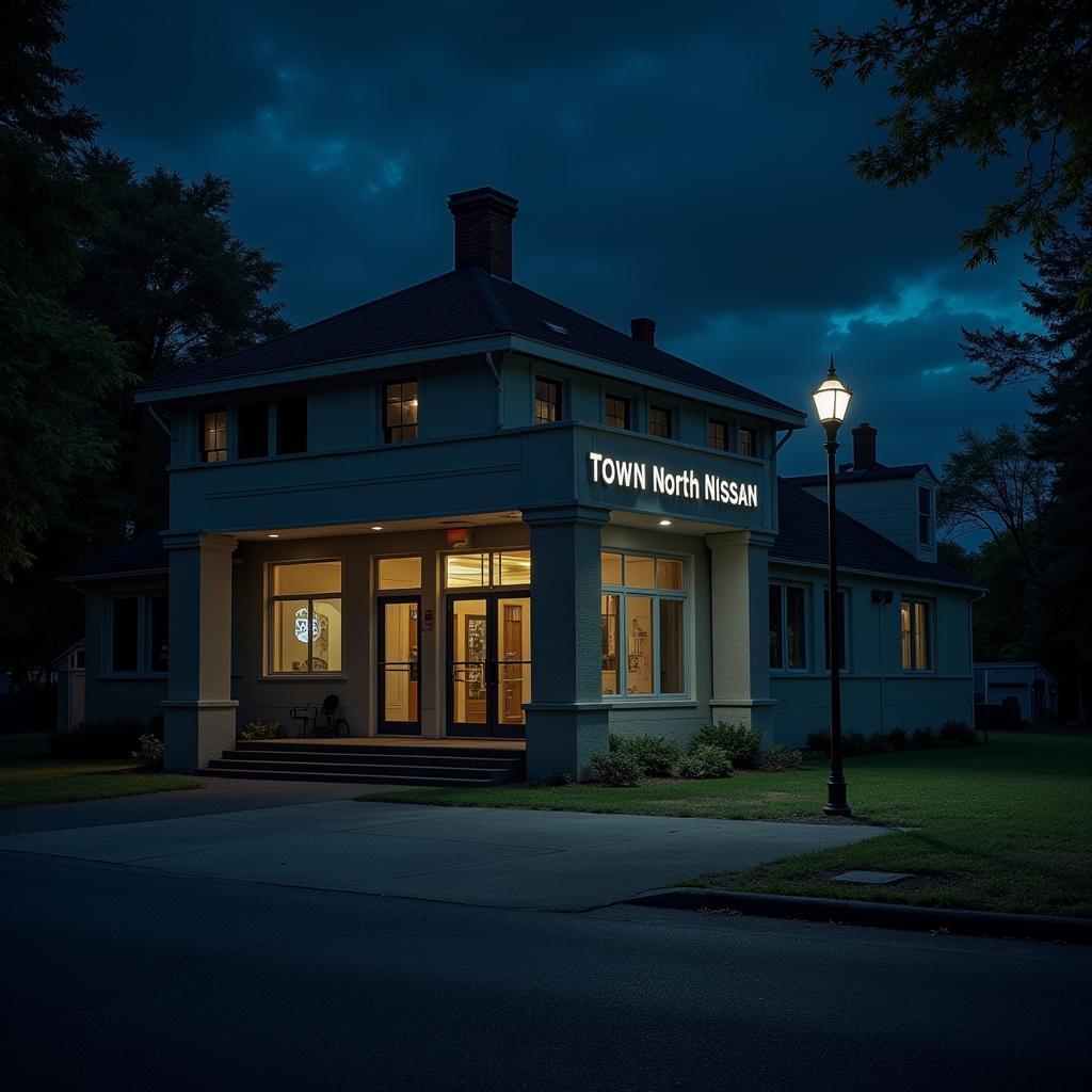 Town North Nissan Exterior at Night